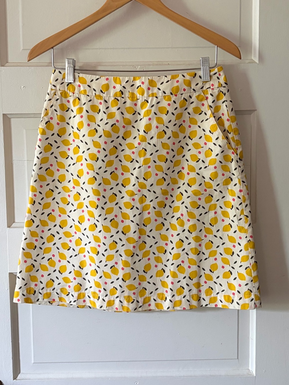 Boden Lemon Print Skirt with pockets 4p